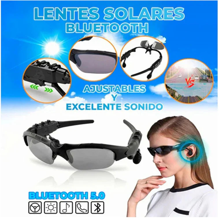 LENTES DE SOL CON AUDIFONOS BLUETOOTH + ENVIO GRATIS
